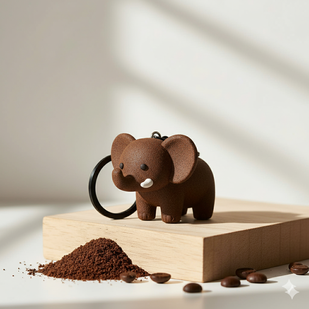Recup Coffee Ground Keychain Elaphant