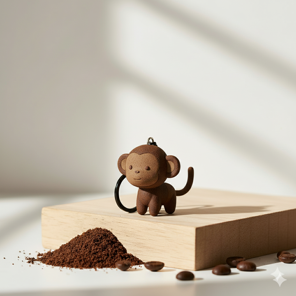 Recup Coffee Ground Keychain Monkey