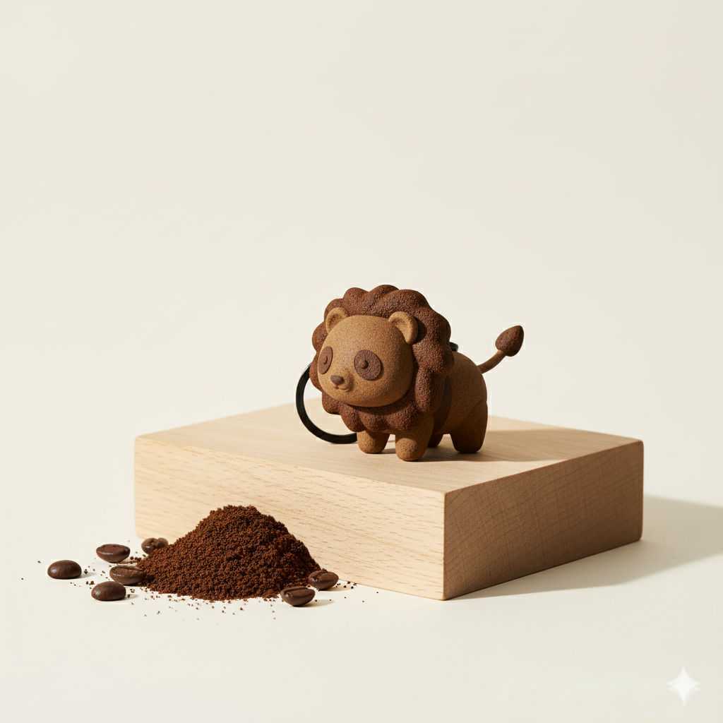 Recup Coffee Ground Keychain Lion