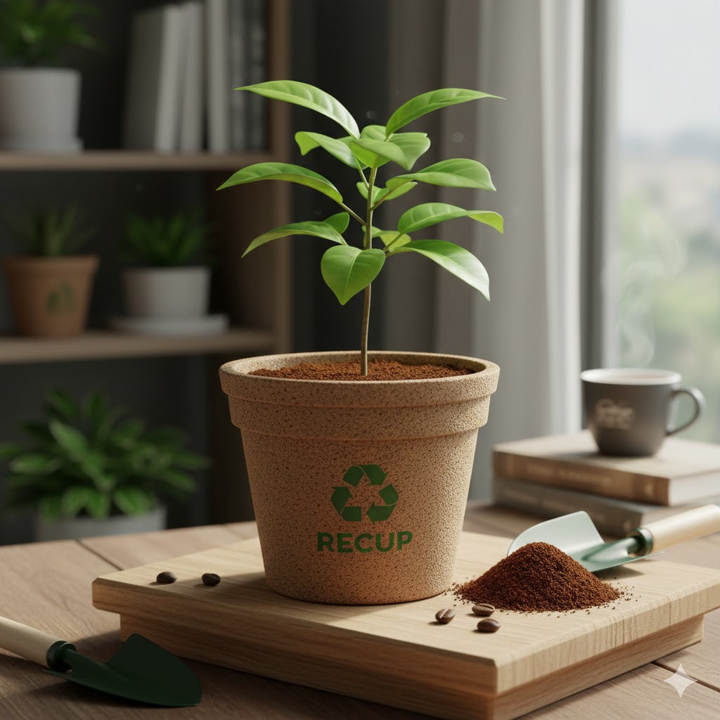 Recup Biodegradable Plant Pot from Coffee Grounds