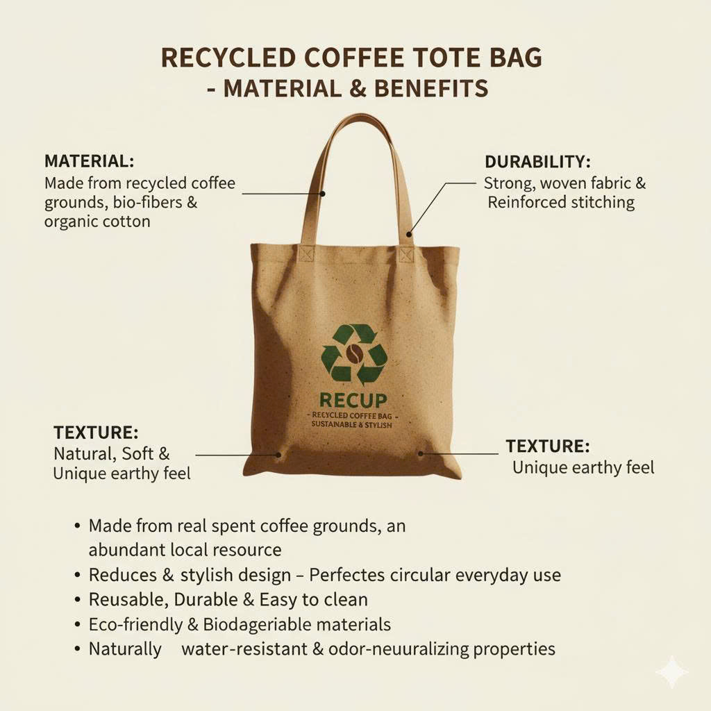 Recup Eco-Chic Tote Bag from Coffee Grounds