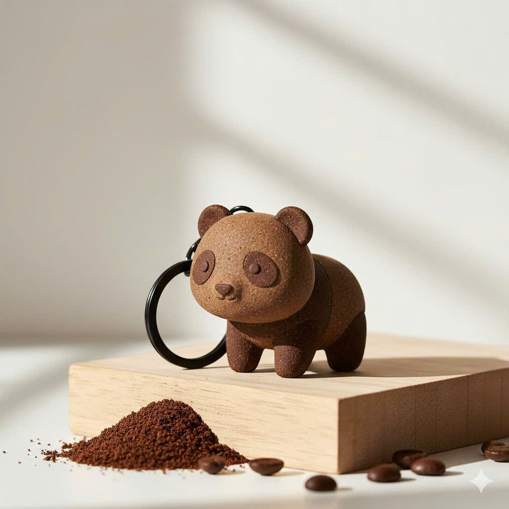 Recup Coffee Ground Keychain Panda