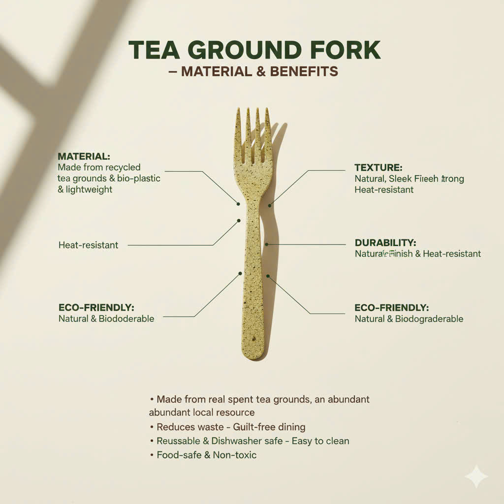 Recup Eco-Dine Fork from Tea Grounds