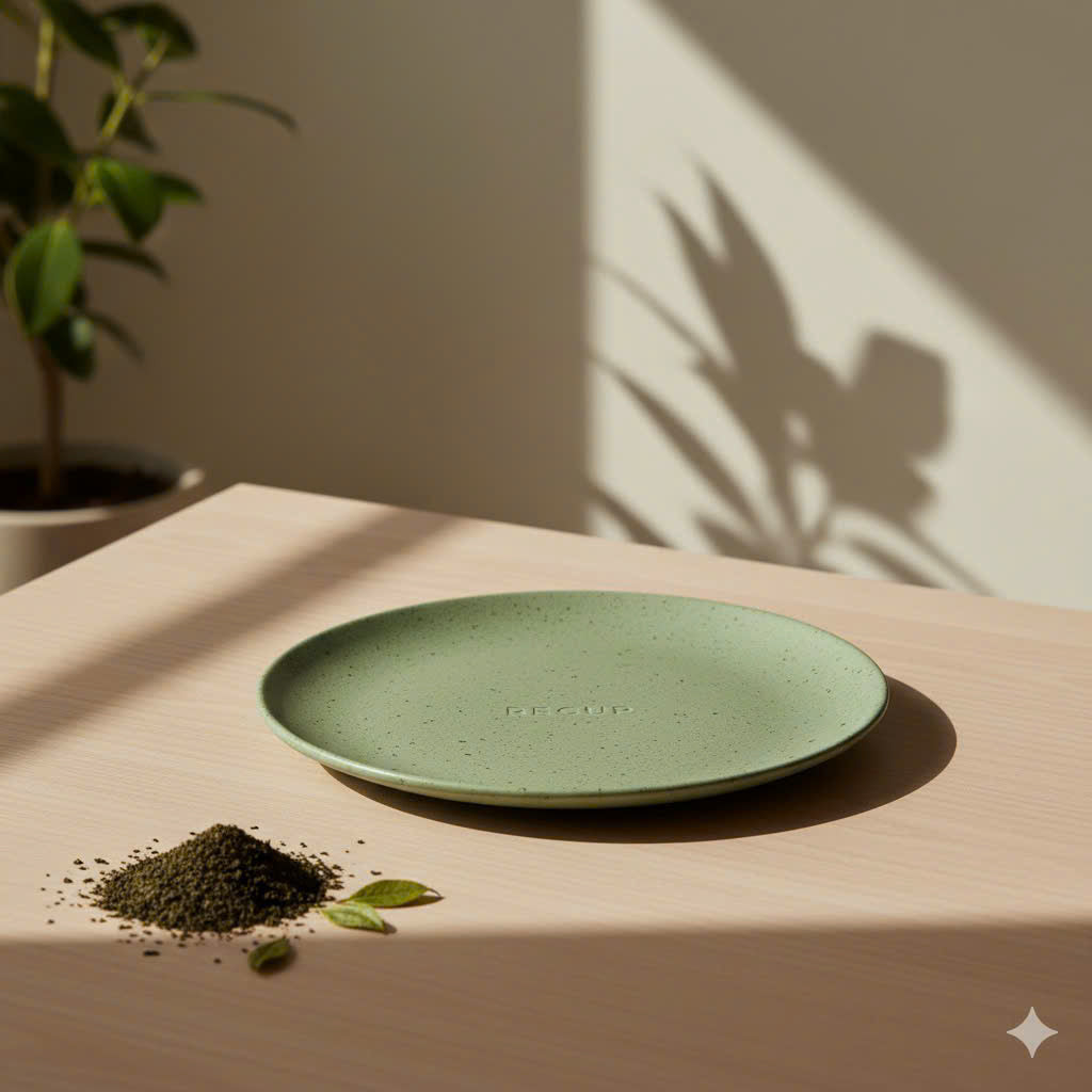 Recup Eco-Dine Round Plate from Tea Grounds